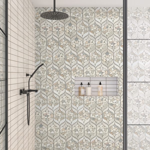PB20 Seashell Flat Pebble Tumbled Floor, Part of: Natural Stone Natural Stone Marble, Wall 