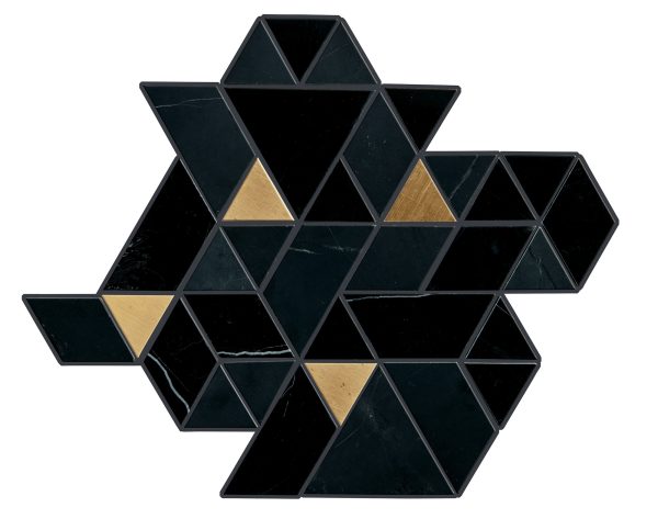 DA59 Nero Marquina Black Blend Spectrum Straight Edge Polished Floor, Part of: Natural Stone Natural Stone Marble, Wall 