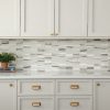 SK10 Daphne White and glass Blend Straight Joint Straight Edge Polished Part of: Natural Stone Natural Stone Limestone Natural Stone Marble, Wall 