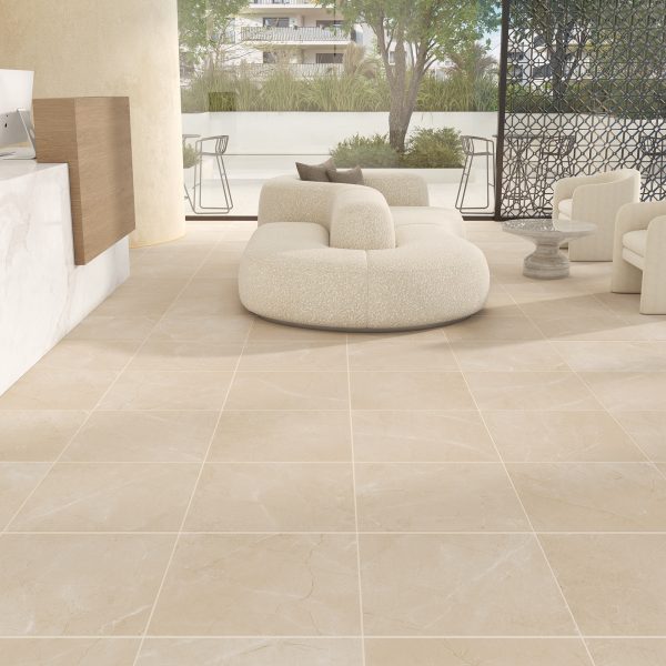 PT22 Elegant Beige Rectangle Polished Countertop, Floor, Wall 