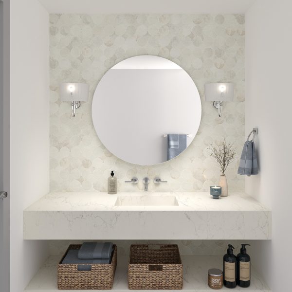 White Countertop, Floor, Part of: TREAD Pavers Xteriors Program, Wall White Countertop, Floor, Part of: TREAD Pavers Xteriors Program, Wall