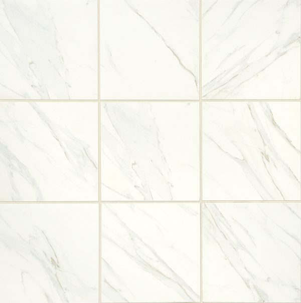 FL06 Carrara Square Matte Countertop, Floor, Wall 