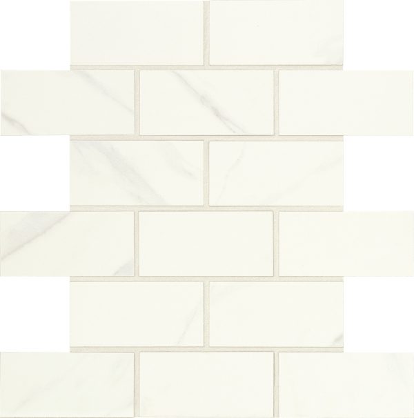 FL06 Carrara Square Matte Countertop, Floor, Wall 