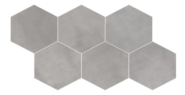 SB32 Memory Grey Hexagon Matte Countertop, Floor, Wall 