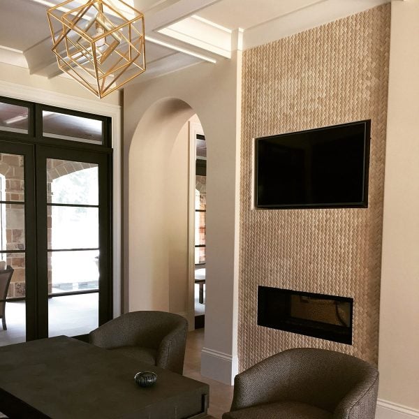 Crema Arched Herringbone Tile  