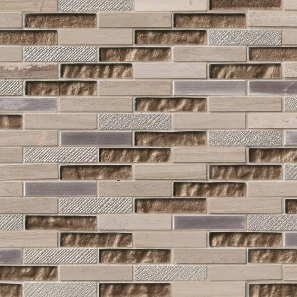 Diamante Brick Glass & Metal Tile  