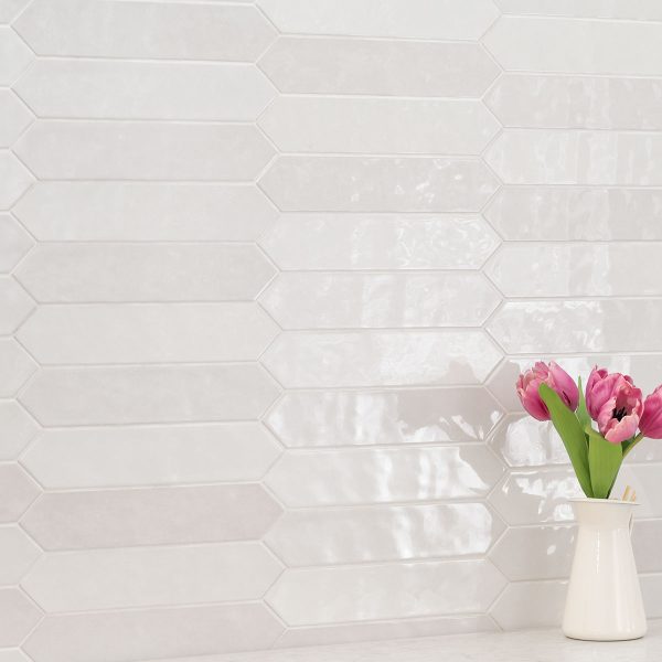 Renzo Dove Ceramic Picket Tile  