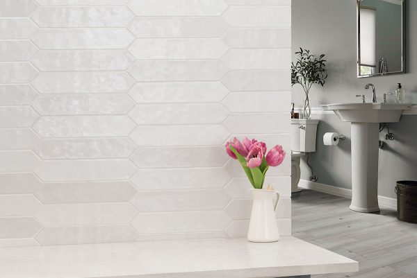 Renzo Dove Ceramic Picket Tile  