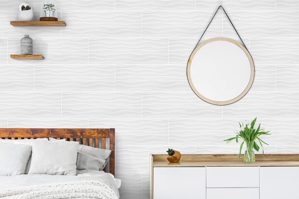 Dymo Wavy White 3d Wall Tile  