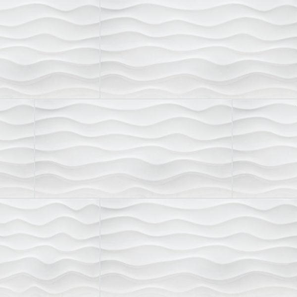 Dymo Wavy White 3d Wall Tile  
