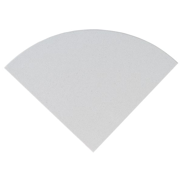 Engineered White 9" Radius Cornershelf Polished   Engineered White 9" Radius Cornershelf Polished