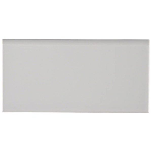 Gray Glossy Bullnose Tile 3x6   Gray Glossy Bullnose Tile 3x6