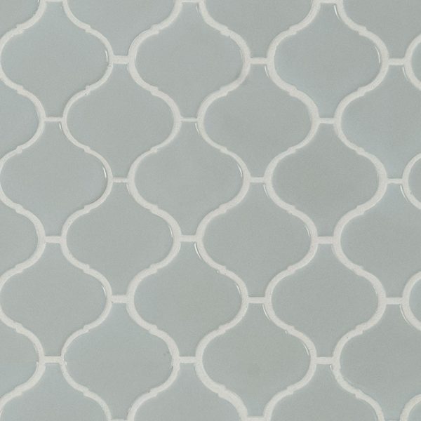 Gray Glossy Arabesque Tile  