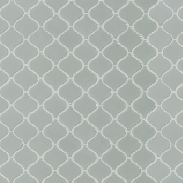 Gray Glossy Arabesque Tile  