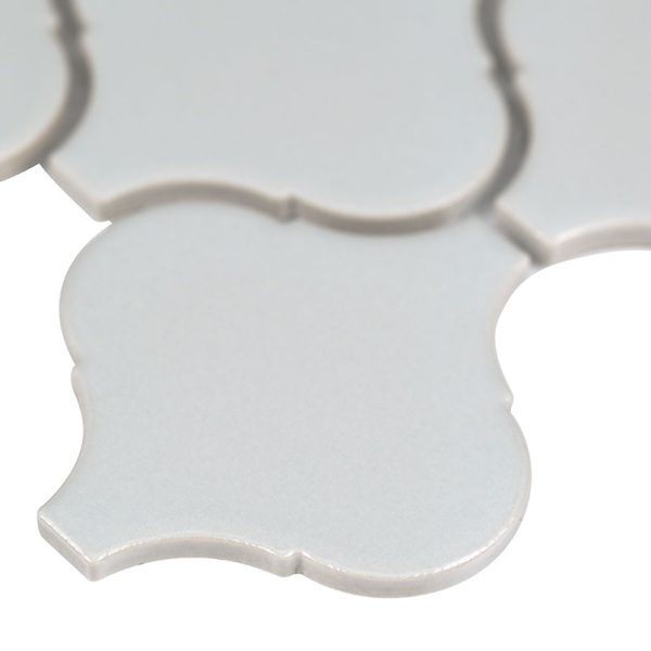 Gray Glossy Arabesque Tile  