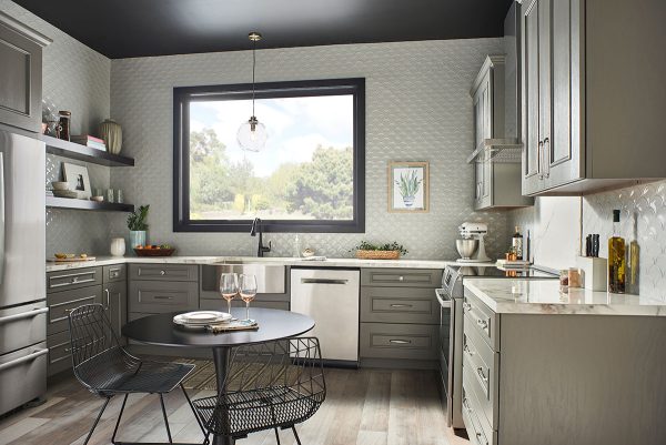 Gray Glossy Fish Scale Pattern Mosaic  