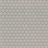 Gray Glossy Penny Round Mosaic  