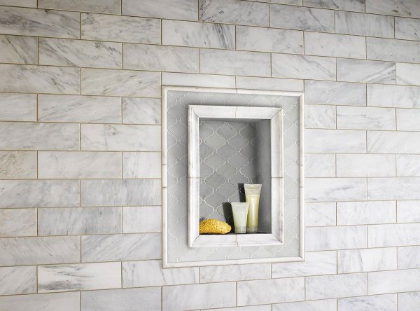 Greecian White Arabesque Tile  
