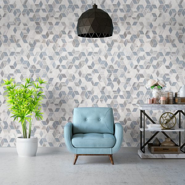 Harlow Cube Pattern Mosaic Tile  