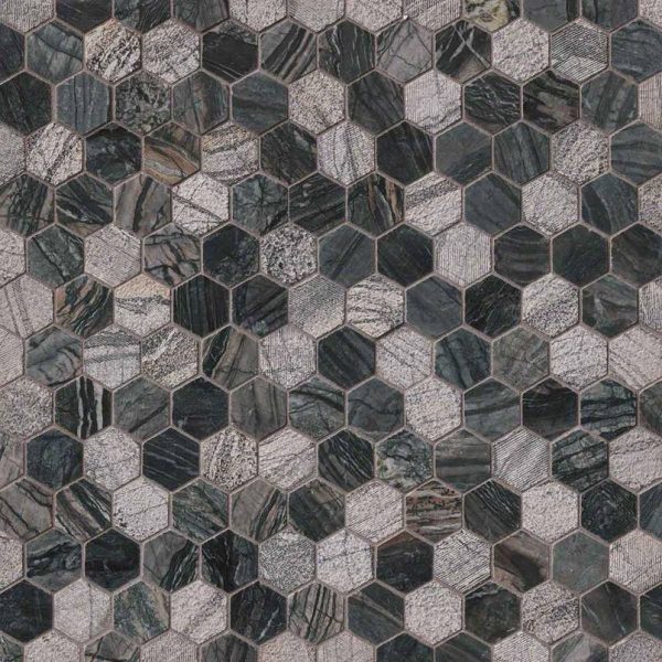 Henley Multi Finish Hexagon Mosaic Tile  