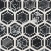 Hexagono Nero Hexagon Mosaic Tile  