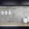 Ivory Amber Beveled Subway Tile  