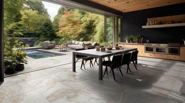 TRAVERTINO PORCELAIN TILE  
