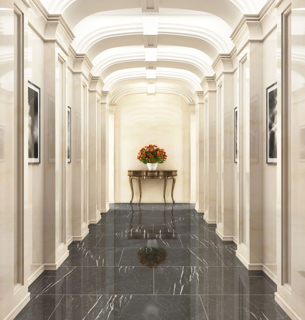 Marquina Noir Porcelain Tile  