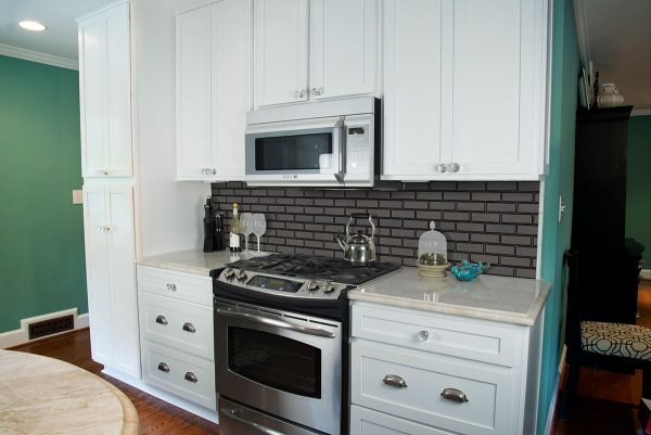 Metallic Gray Bevel Subway Tile  