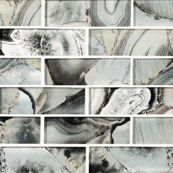 Midnight Agate 2x6 Subway Glass  