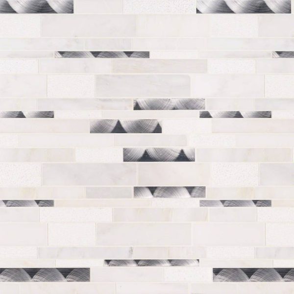 Moderno Blanco Glass & Metal Tile  