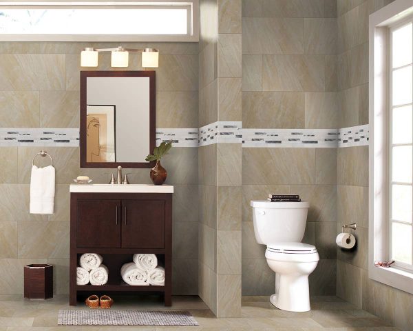 Moderno Blanco Glass & Metal Tile  