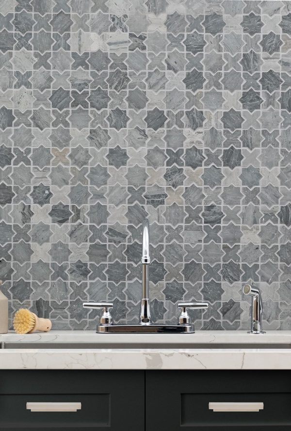 Montague Blue Oak Pattern Tile  