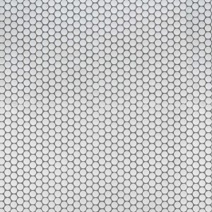 Penny Round Bianco Matte Tile  