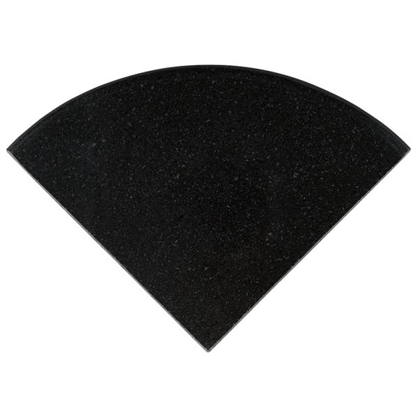 Premium Black 9" Radius Cornershelf Polished  