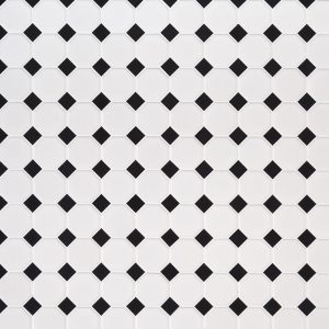 Retro Bianco Glossy Octagon Tile  