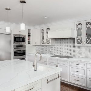 White & Black Basketweave Tile  