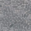 Sliced Coal Pebbles Mosaic  