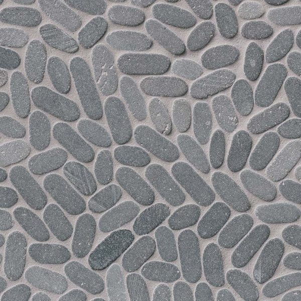 Sliced Coal Pebbles Mosaic  