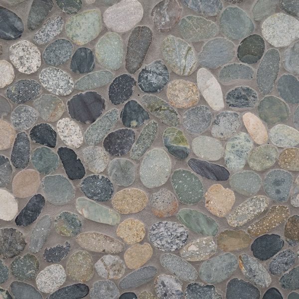 Sliced Rainforest Pebbles Mosaic  