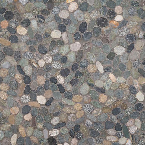 Sliced Rainforest Pebbles Mosaic  