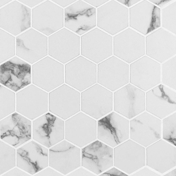 Statuario Marble Look Hexagon Tile  