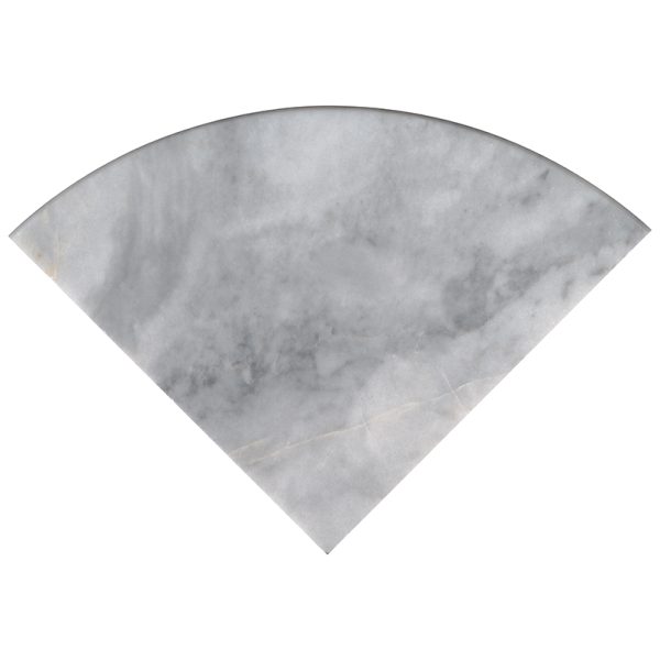 Turkish Carrara 9" Radius Polished Cornershelf  