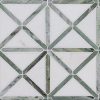 Verdant Green Geometrica Pattern Pol  