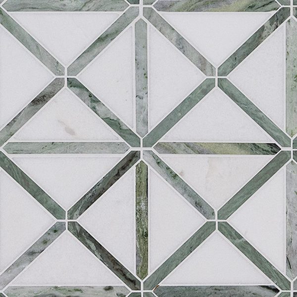 Verdant Green Geometrica Pattern Pol  