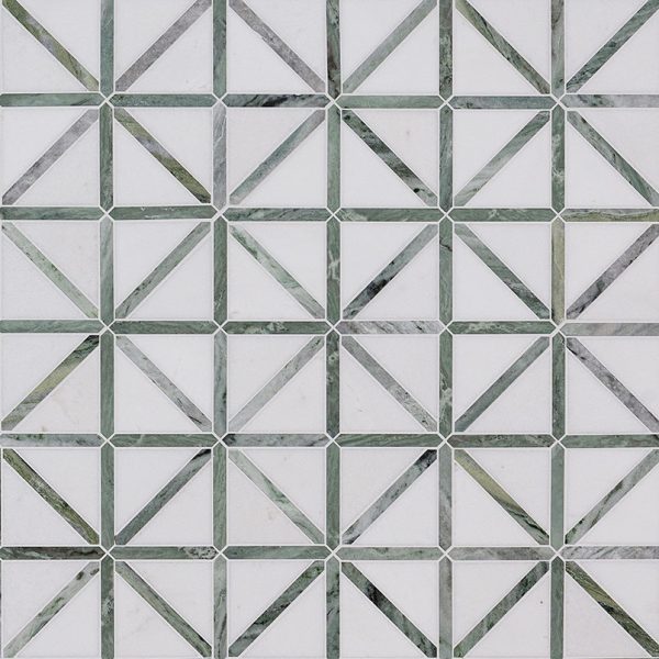 Verdant Green Geometrica Pattern Pol  