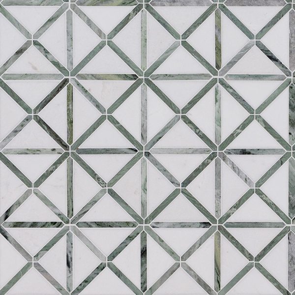Verdant Green Geometrica Pattern Pol  