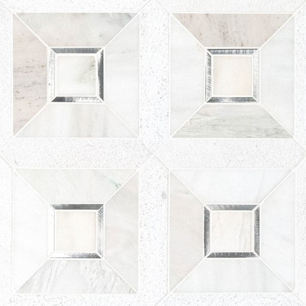 Verona Silver Pattern Backsplash Tile  