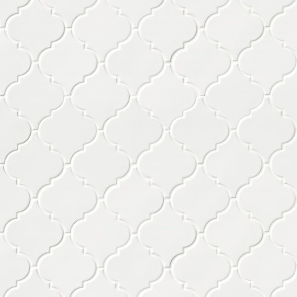 Whisper White Arabesque Tile  