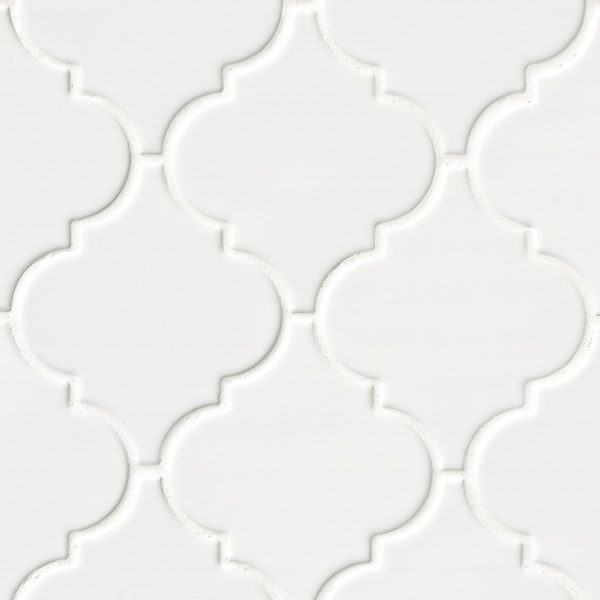 Whisper White Arabesque Tile  